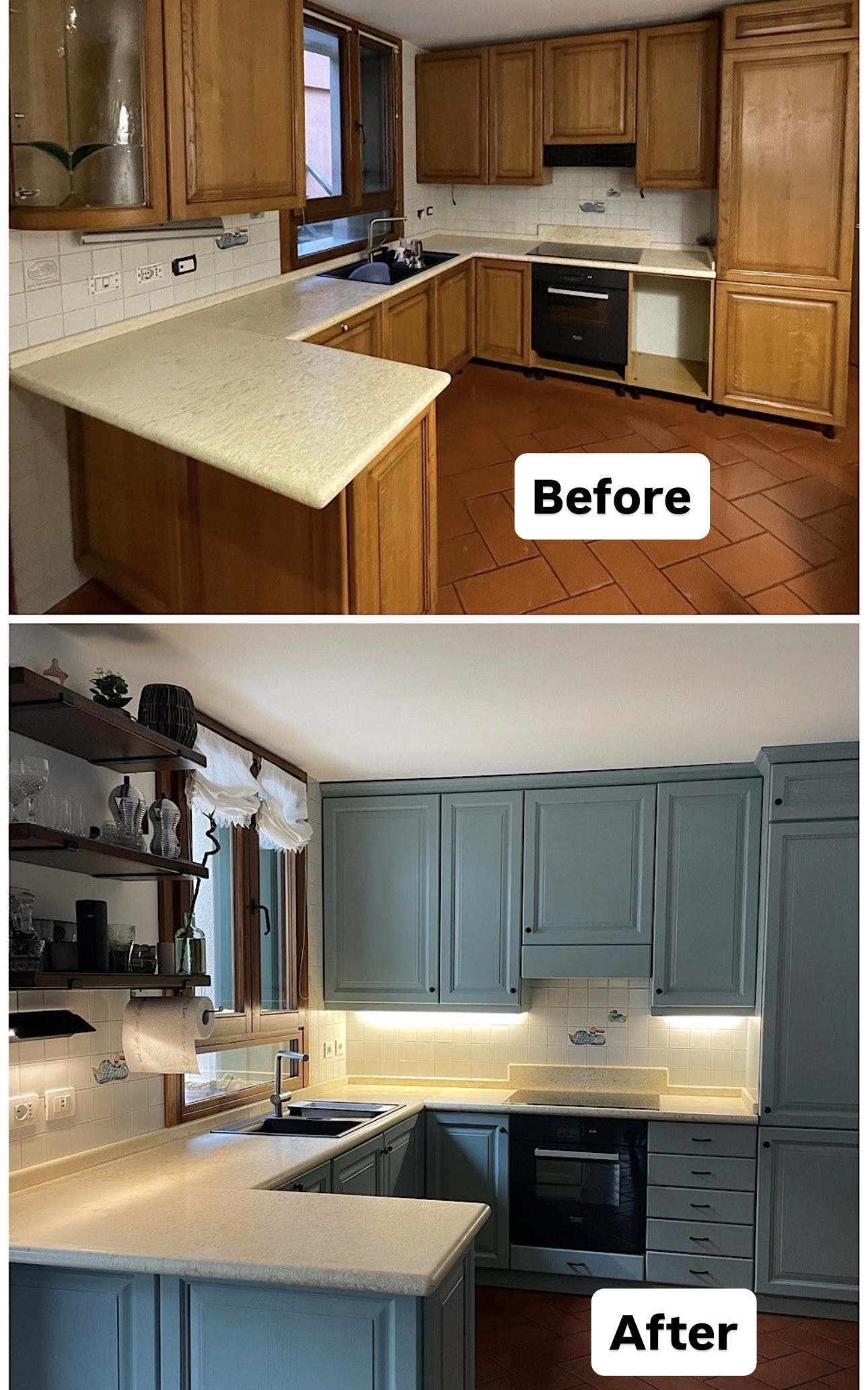 Kitchen Cabinet Painting Project 1