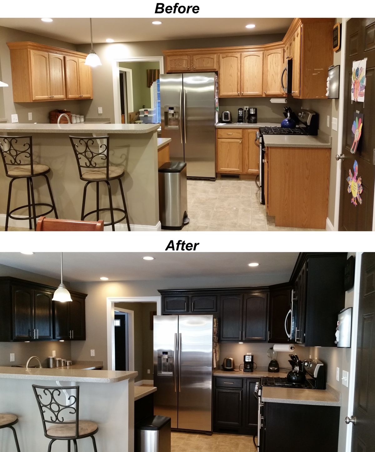 Kitchen Cabinet Painting Project 1