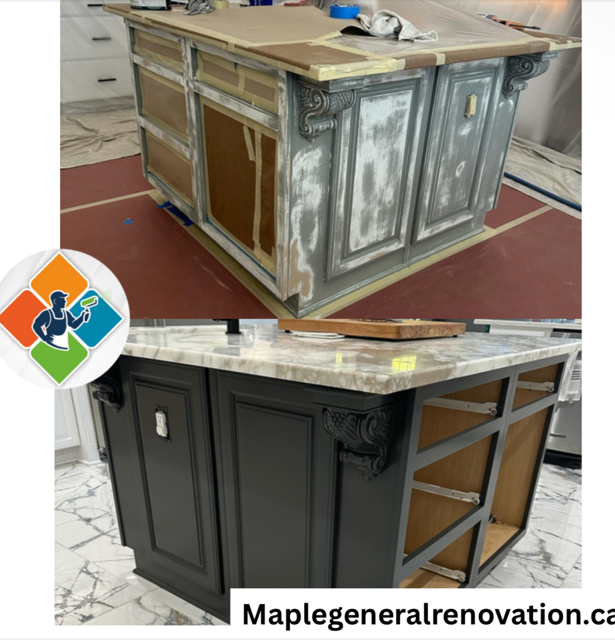 Kitchen Cabinet Painting Project 1